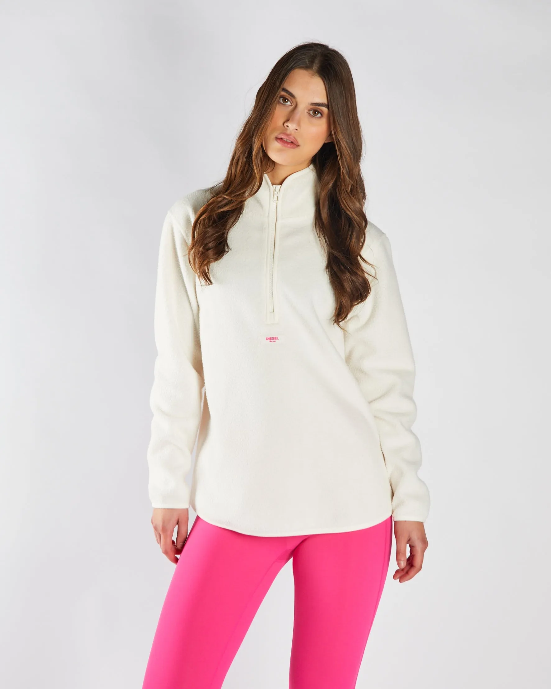 Eireen Fleece Zipper Soft Ivory