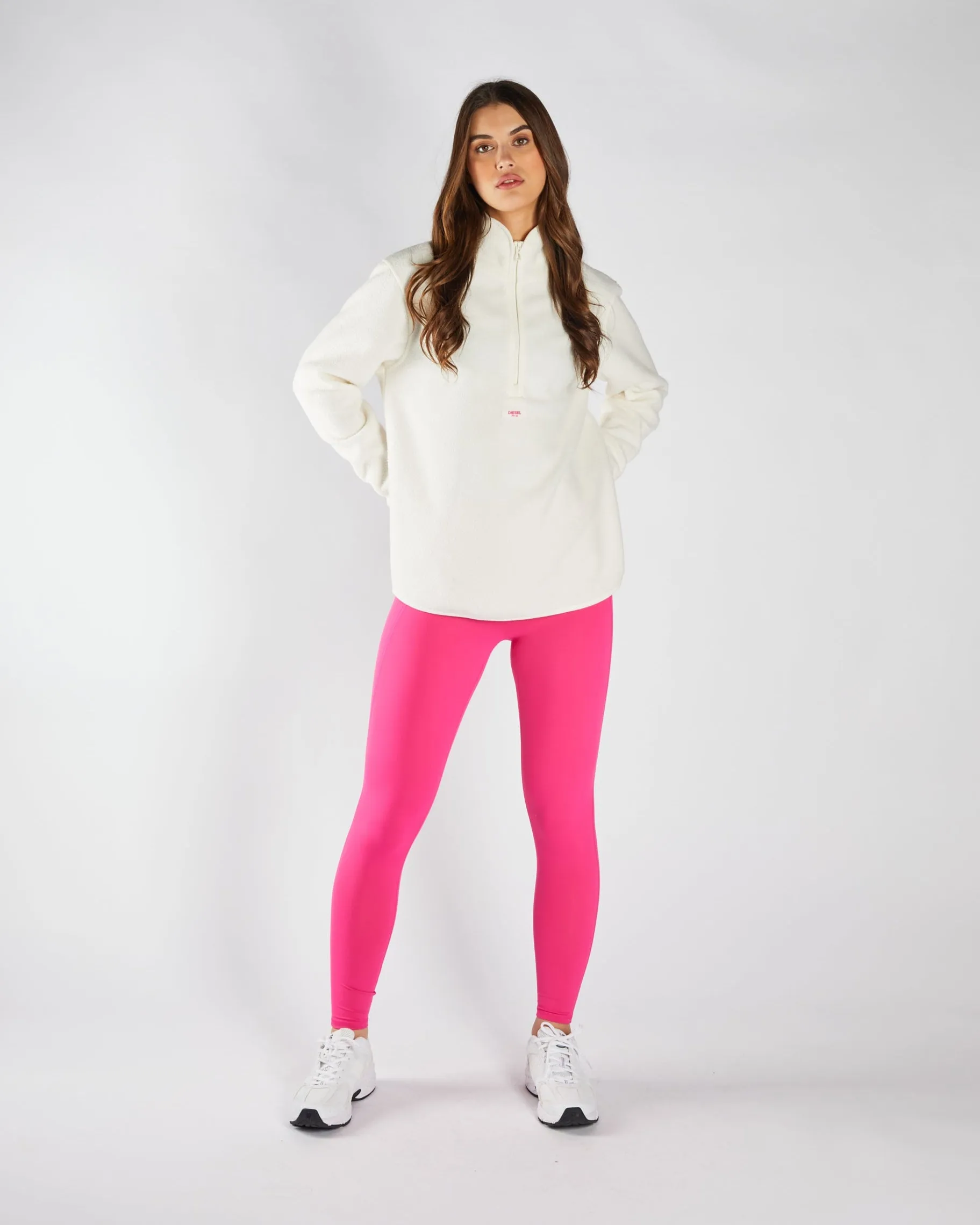 Eireen Fleece Zipper Soft Ivory