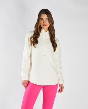 Eireen Fleece Zipper Soft Ivory