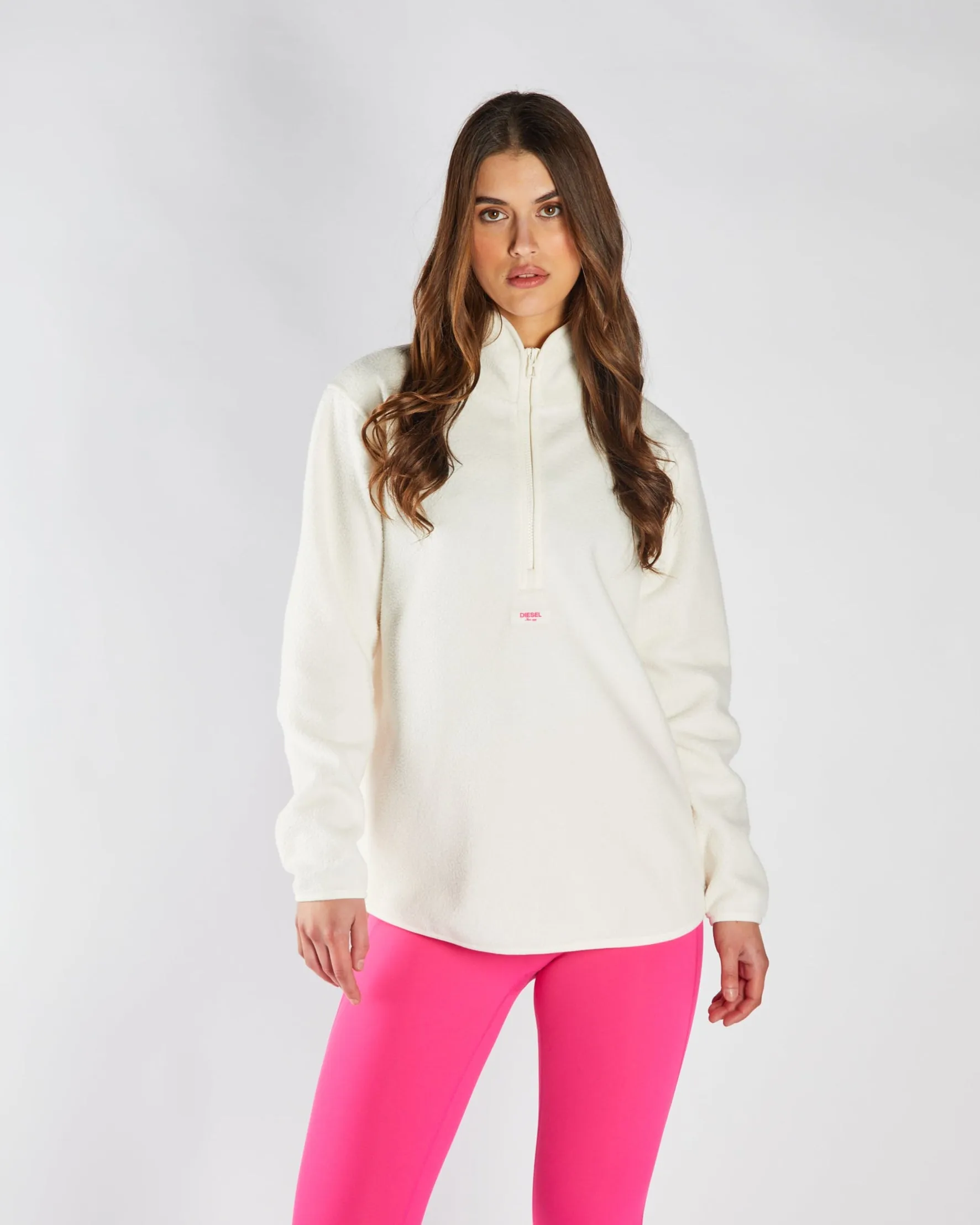Eireen Fleece Zipper Soft Ivory
