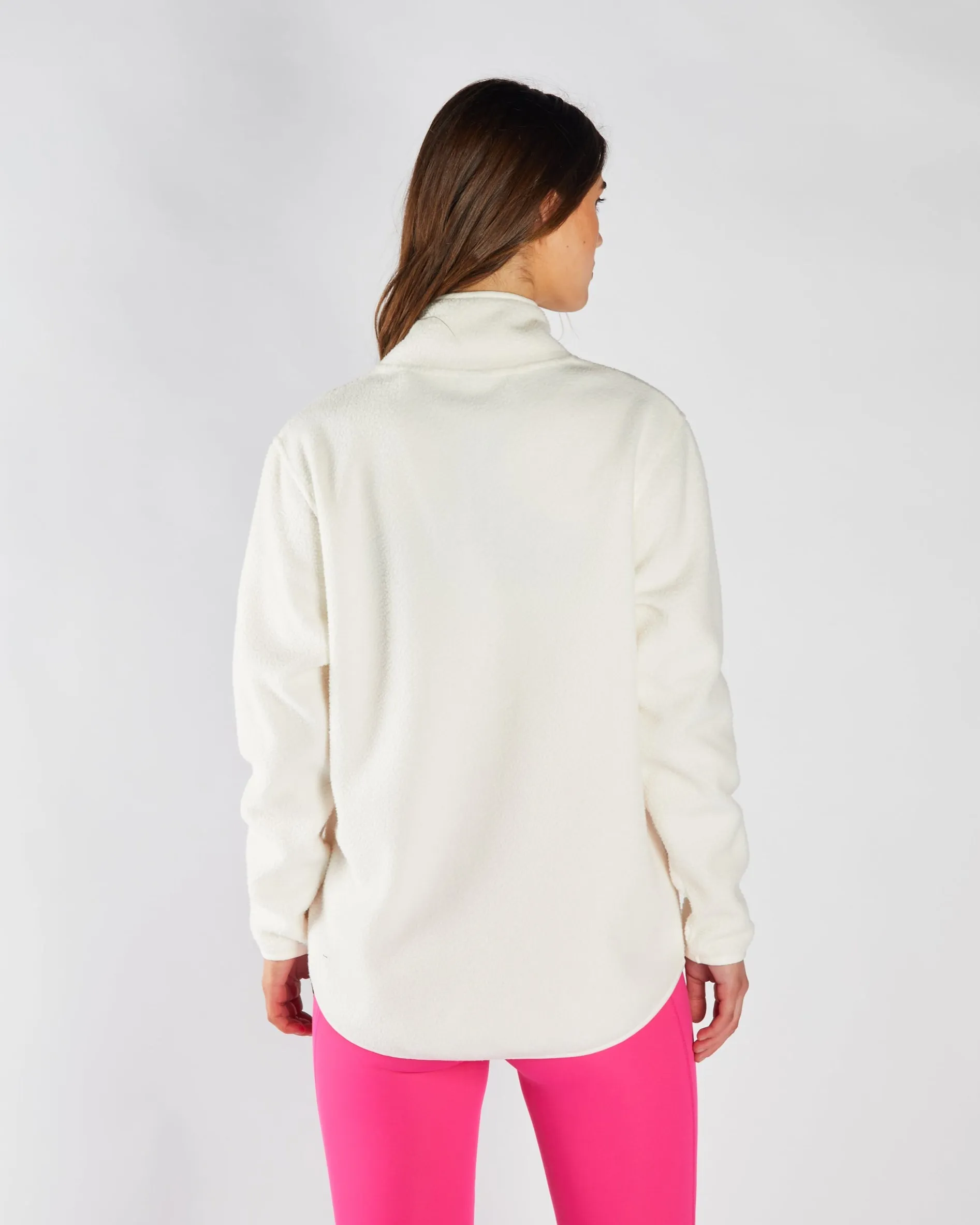 Eireen Fleece Zipper Soft Ivory