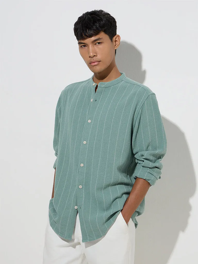 ETA Sage Striped Relaxed-Fit Cotton Shirt
