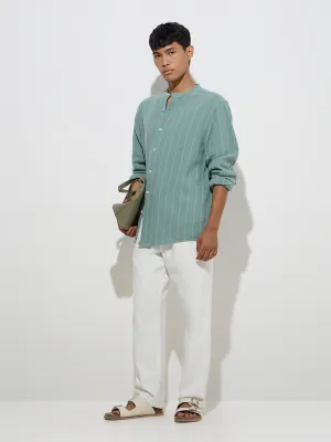 ETA Sage Striped Relaxed-Fit Cotton Shirt