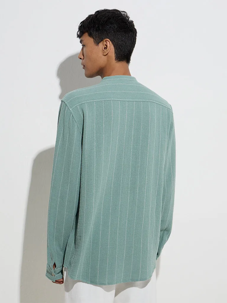 ETA Sage Striped Relaxed-Fit Cotton Shirt