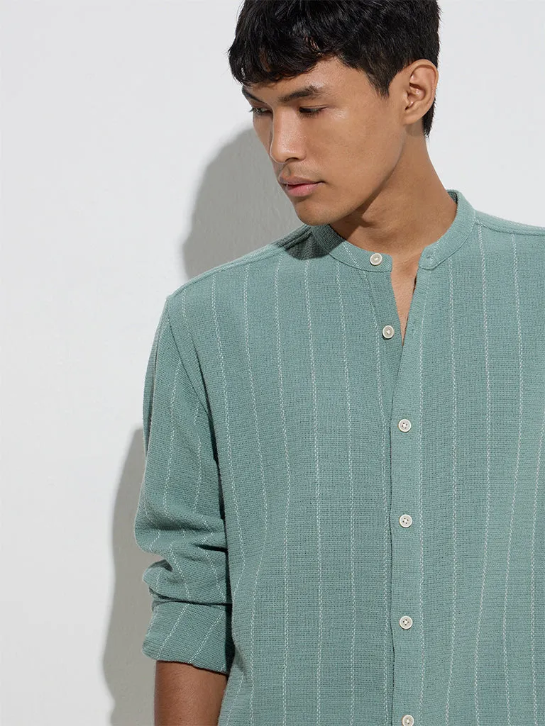 ETA Sage Striped Relaxed-Fit Cotton Shirt