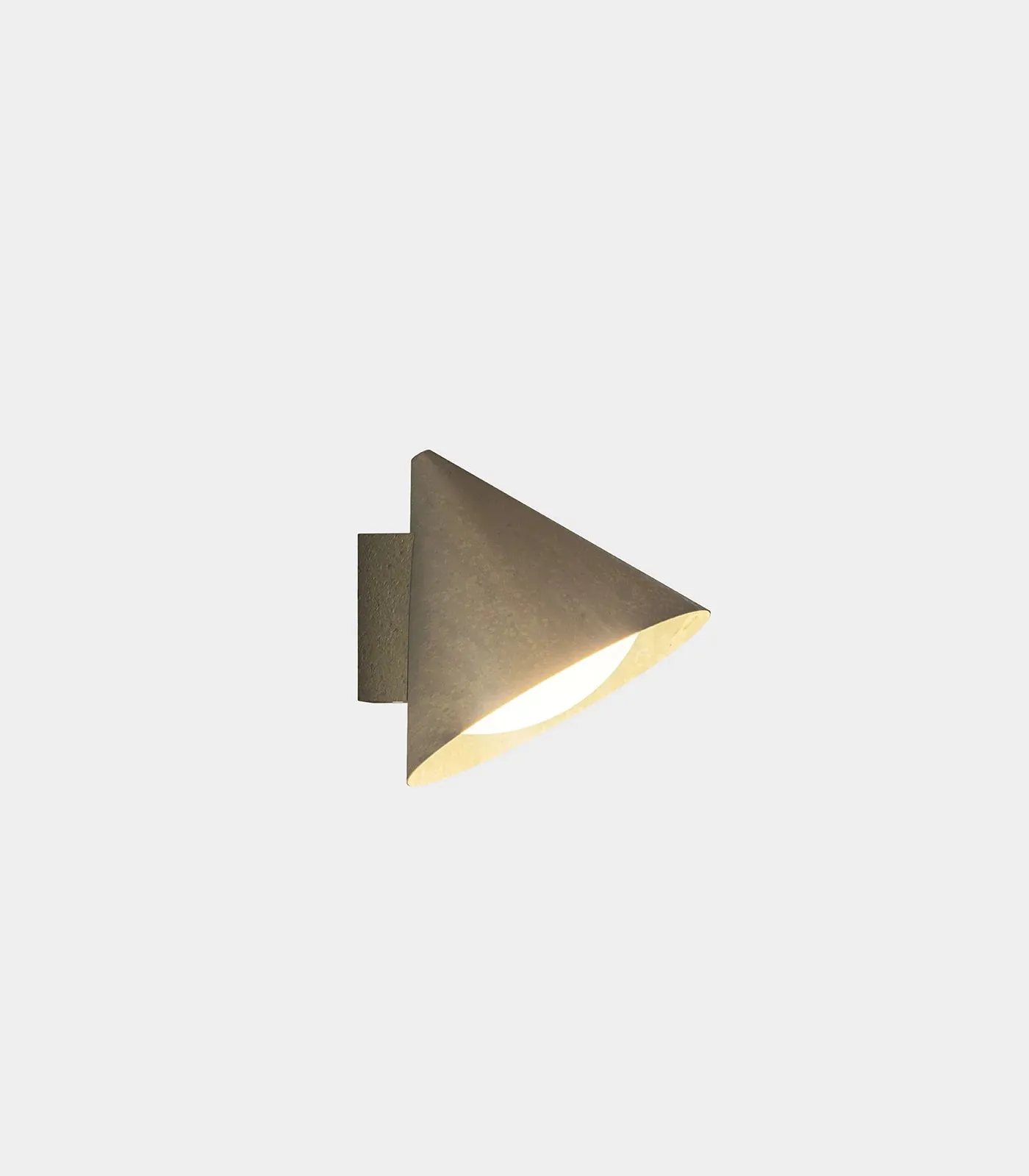 Exterior Brass Cone Flush Wall Light