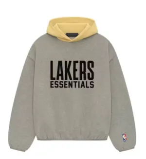 Fear of God Essentials NBA Lakers Hoodie Warm Heather