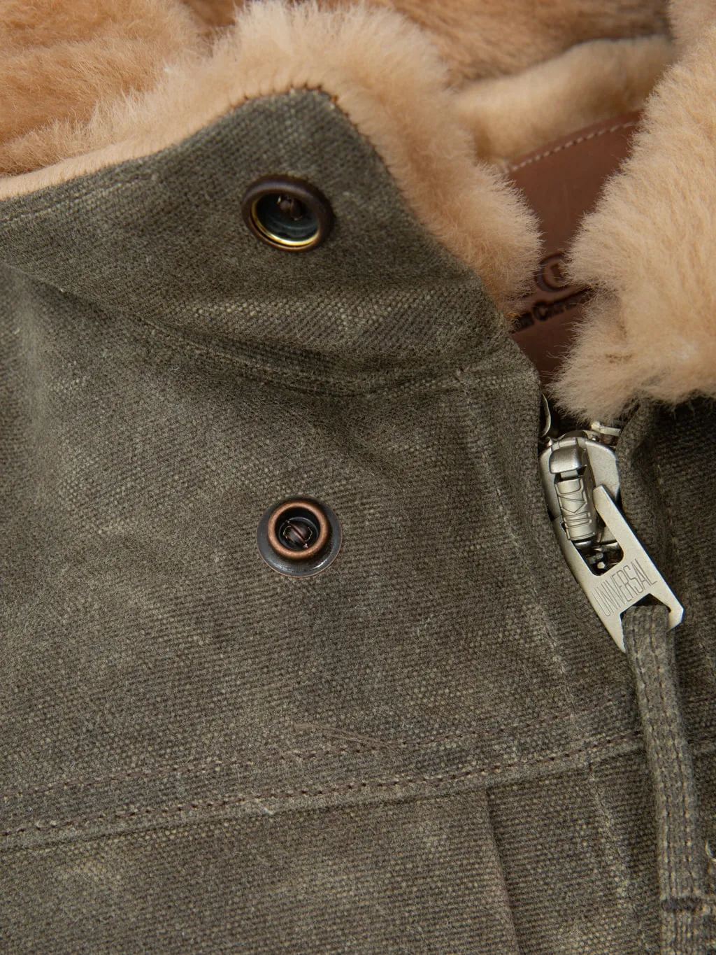 Freenote Cloth RJ-2 Waxed Canvas 20oz Shearling Jacket Tobacco