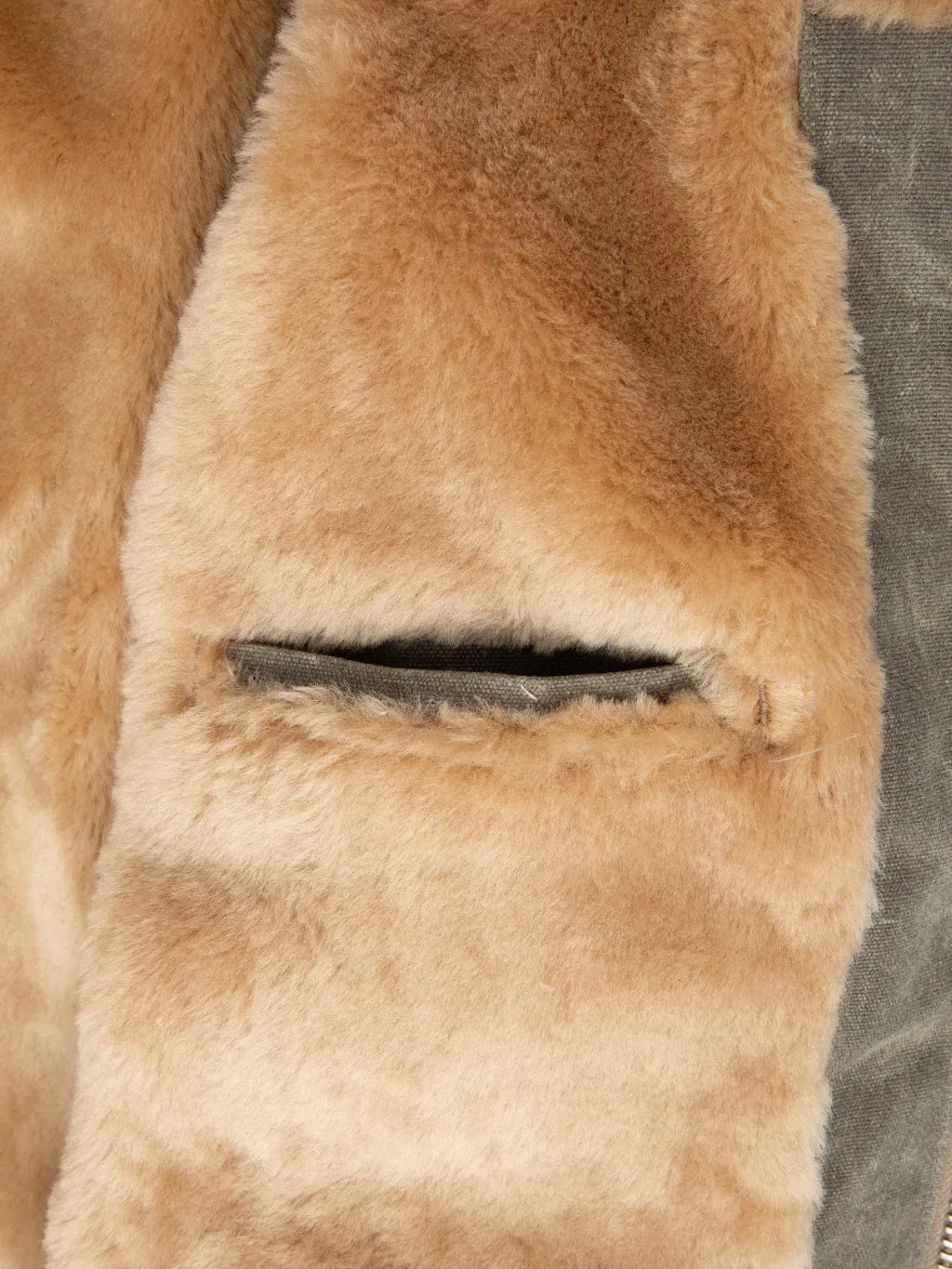 Freenote Cloth RJ-2 Waxed Canvas 20oz Shearling Jacket Tobacco