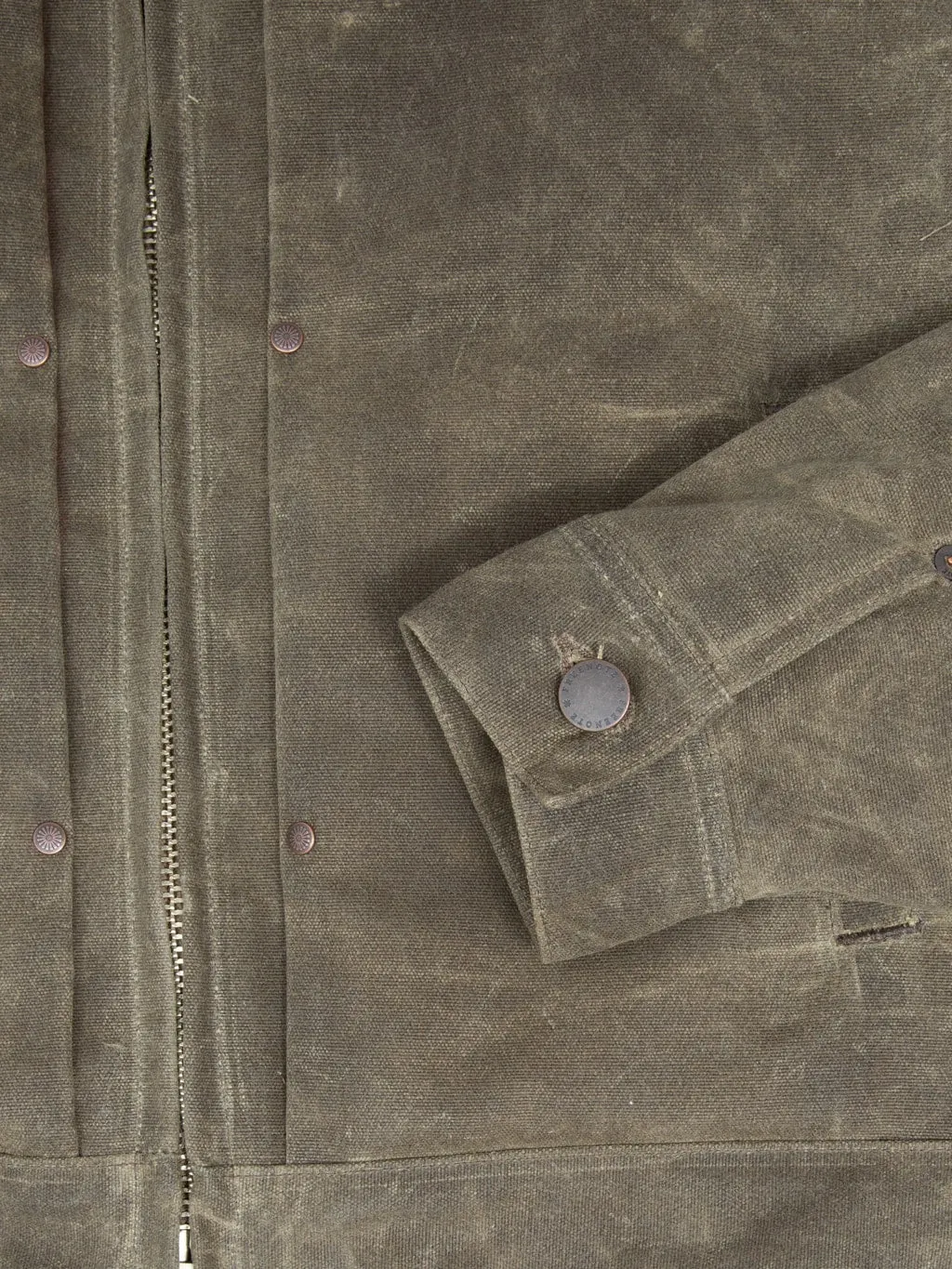 Freenote Cloth RJ-2 Waxed Canvas 20oz Shearling Jacket Tobacco