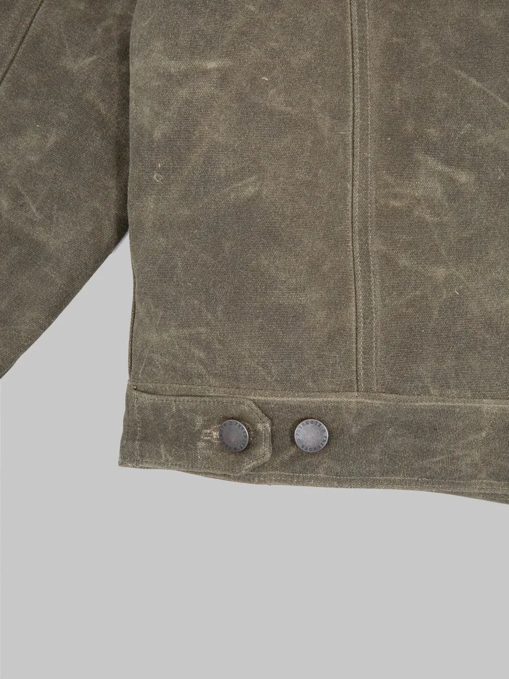 Freenote Cloth RJ-2 Waxed Canvas 20oz Shearling Jacket Tobacco