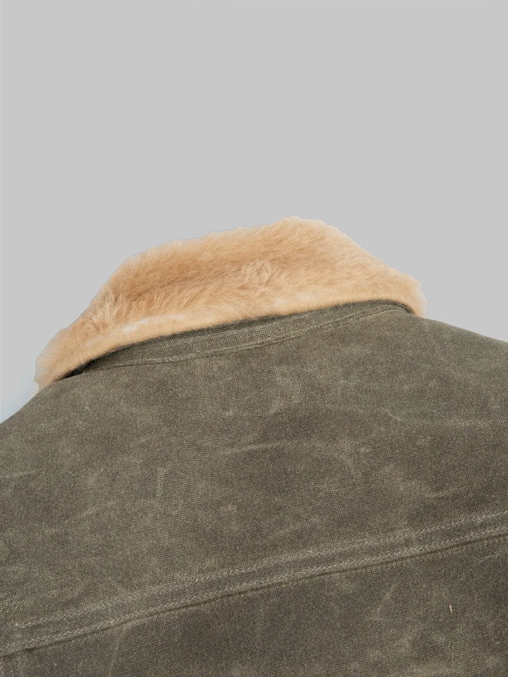 Freenote Cloth RJ-2 Waxed Canvas 20oz Shearling Jacket Tobacco