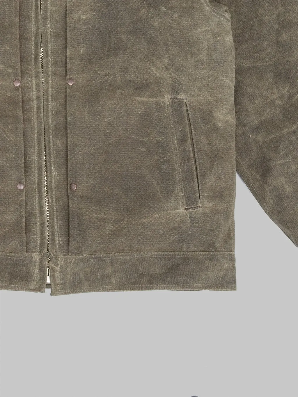 Freenote Cloth RJ-2 Waxed Canvas 20oz Shearling Jacket Tobacco