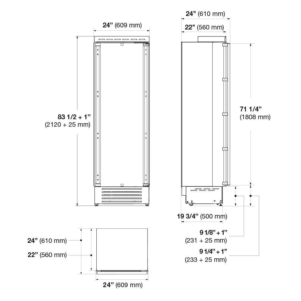 Fulgor Milano F7IRC30O1L 30" Built-In Fridge Column