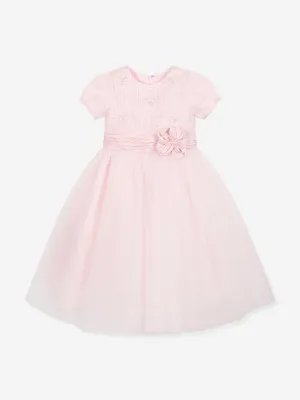 Girls Ceremonial Ballerina Length Dress in Pink