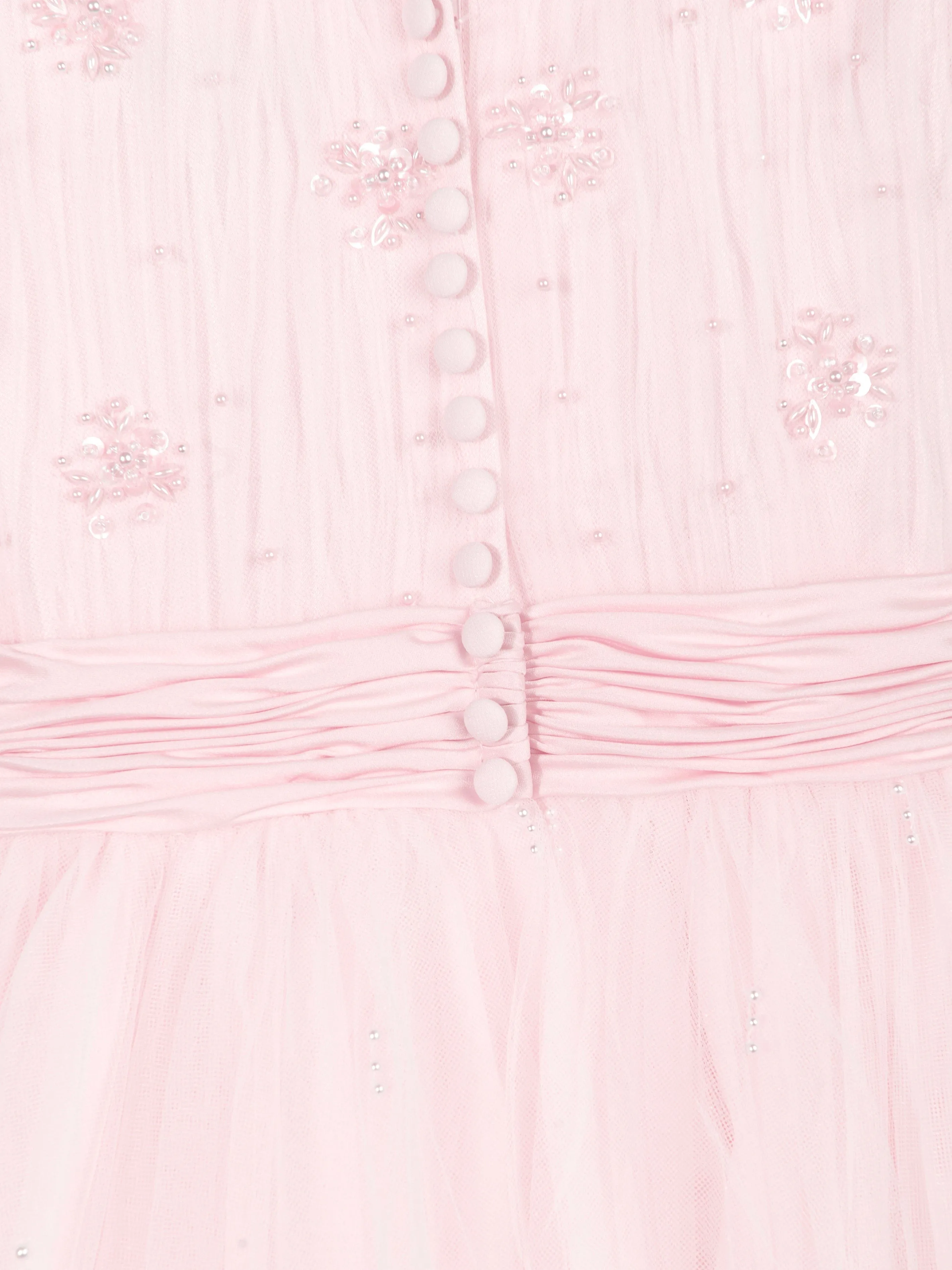 Girls Ceremonial Ballerina Length Dress in Pink
