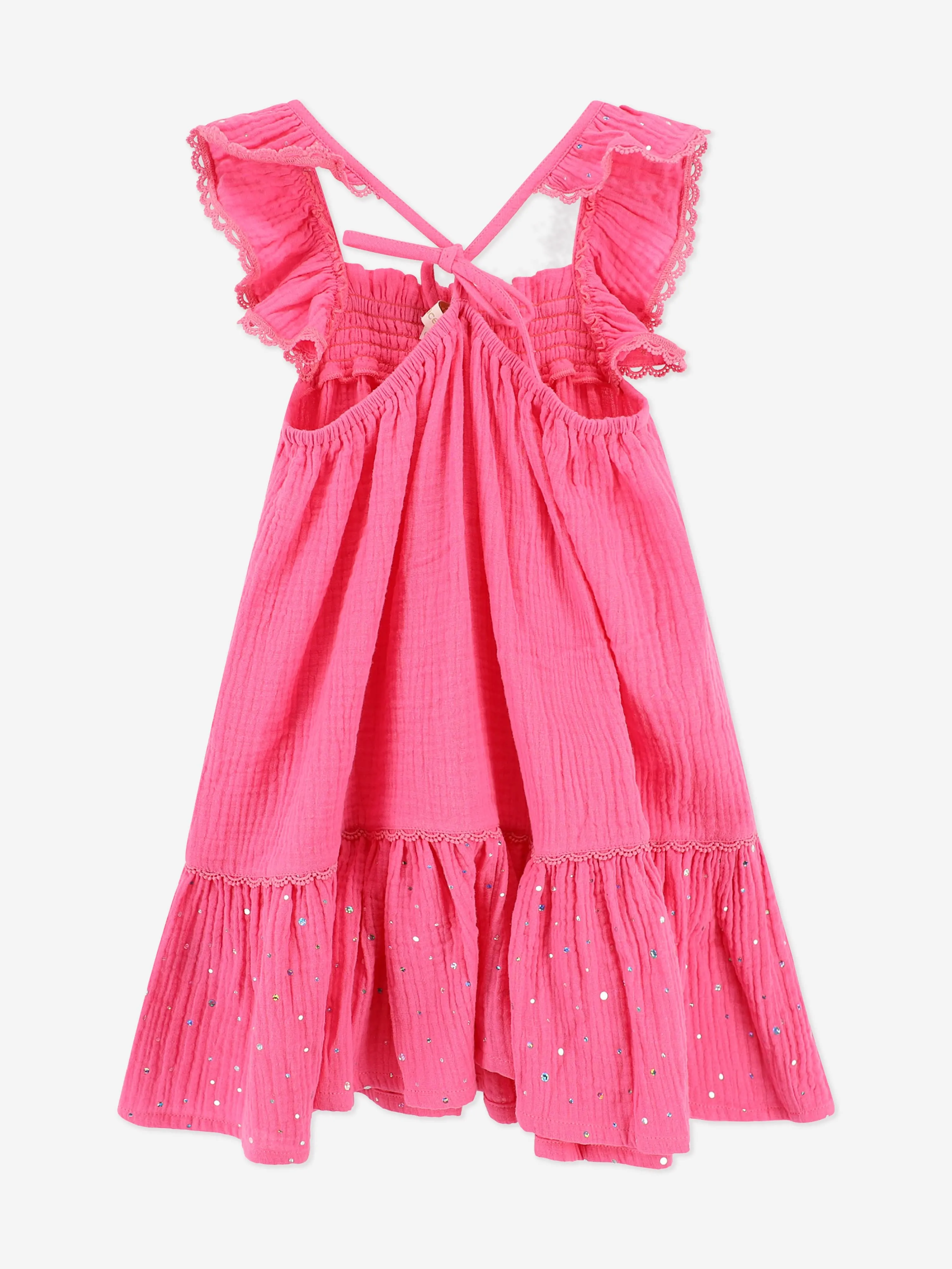 Girls Davita Beach Dress in Pink