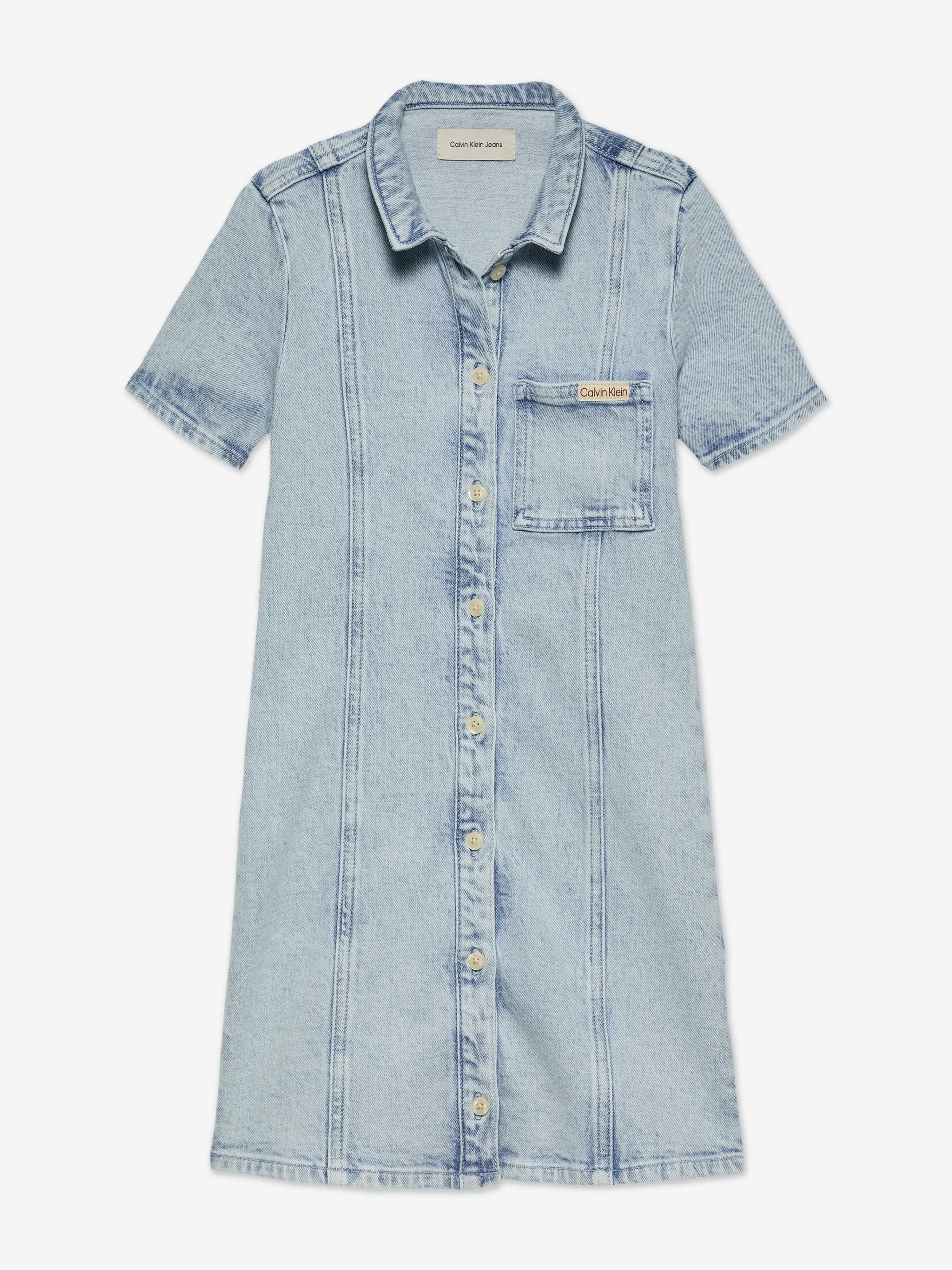 Girls Denim Dress in Blue