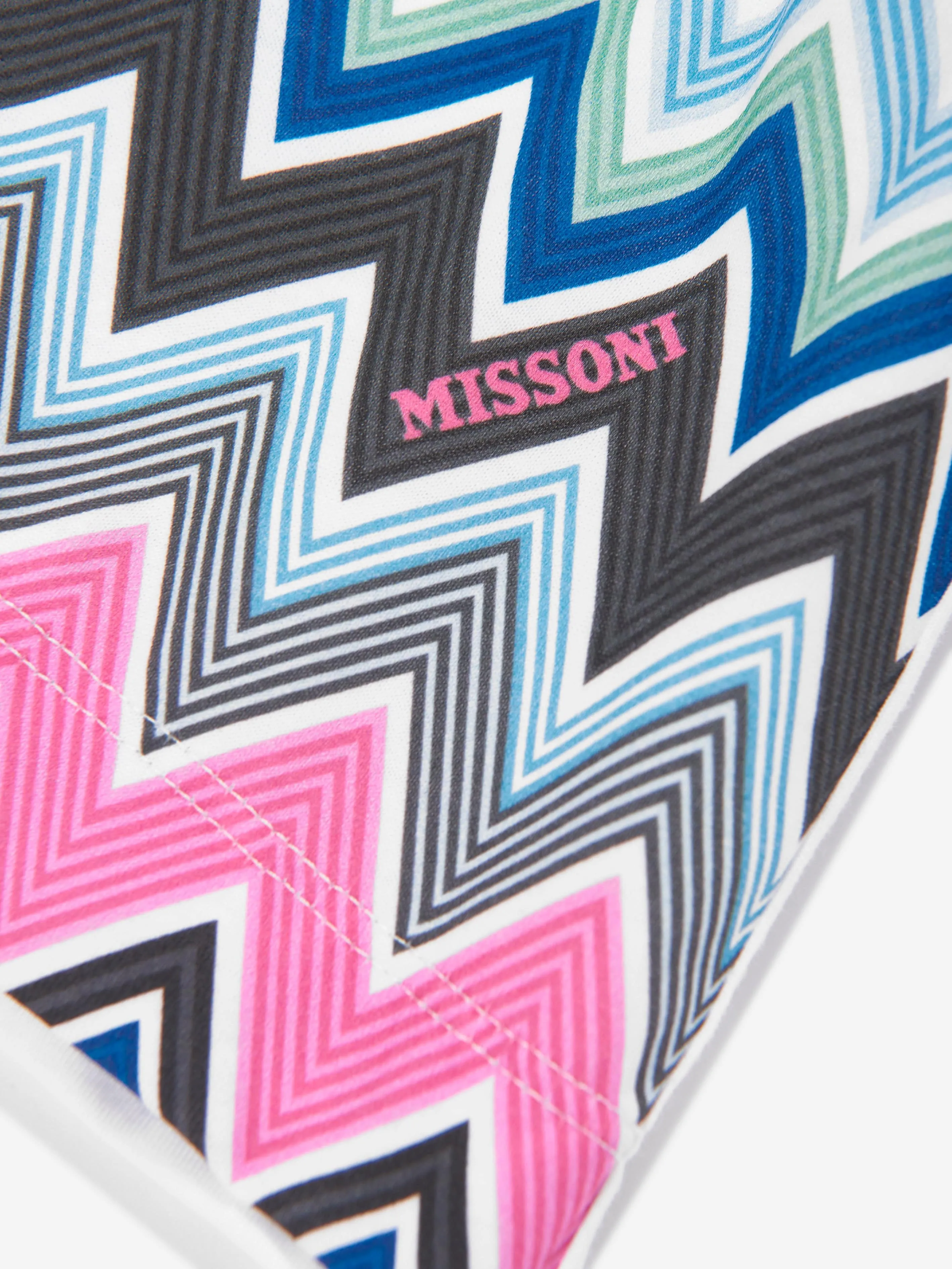 Girls Zigzag Jersey Playsuit in White