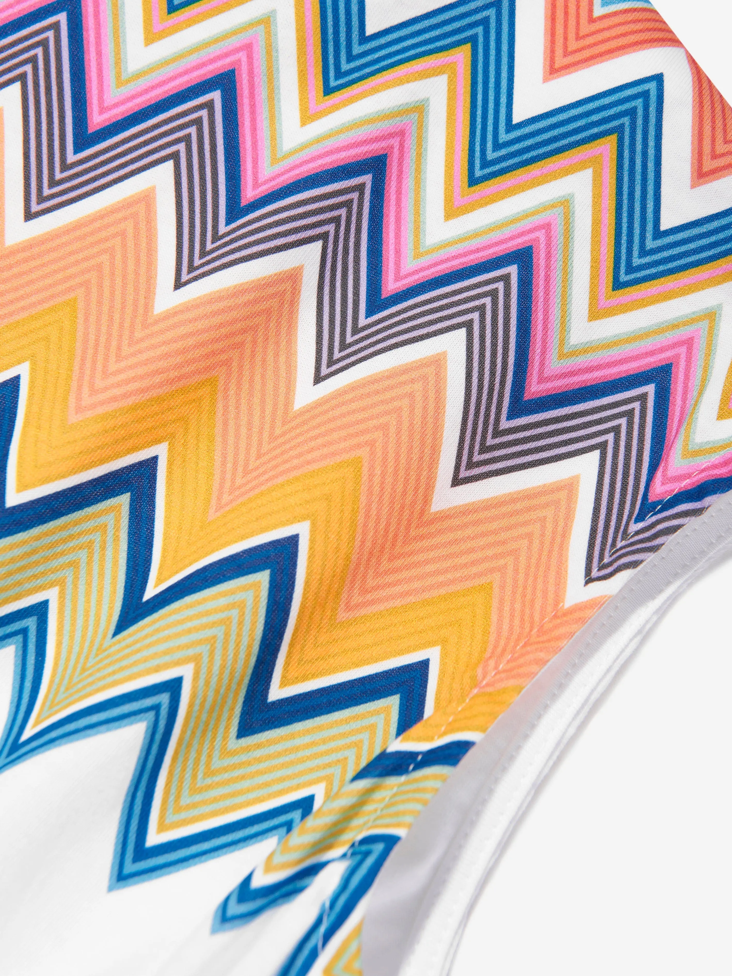 Girls Zigzag Jersey Playsuit in White