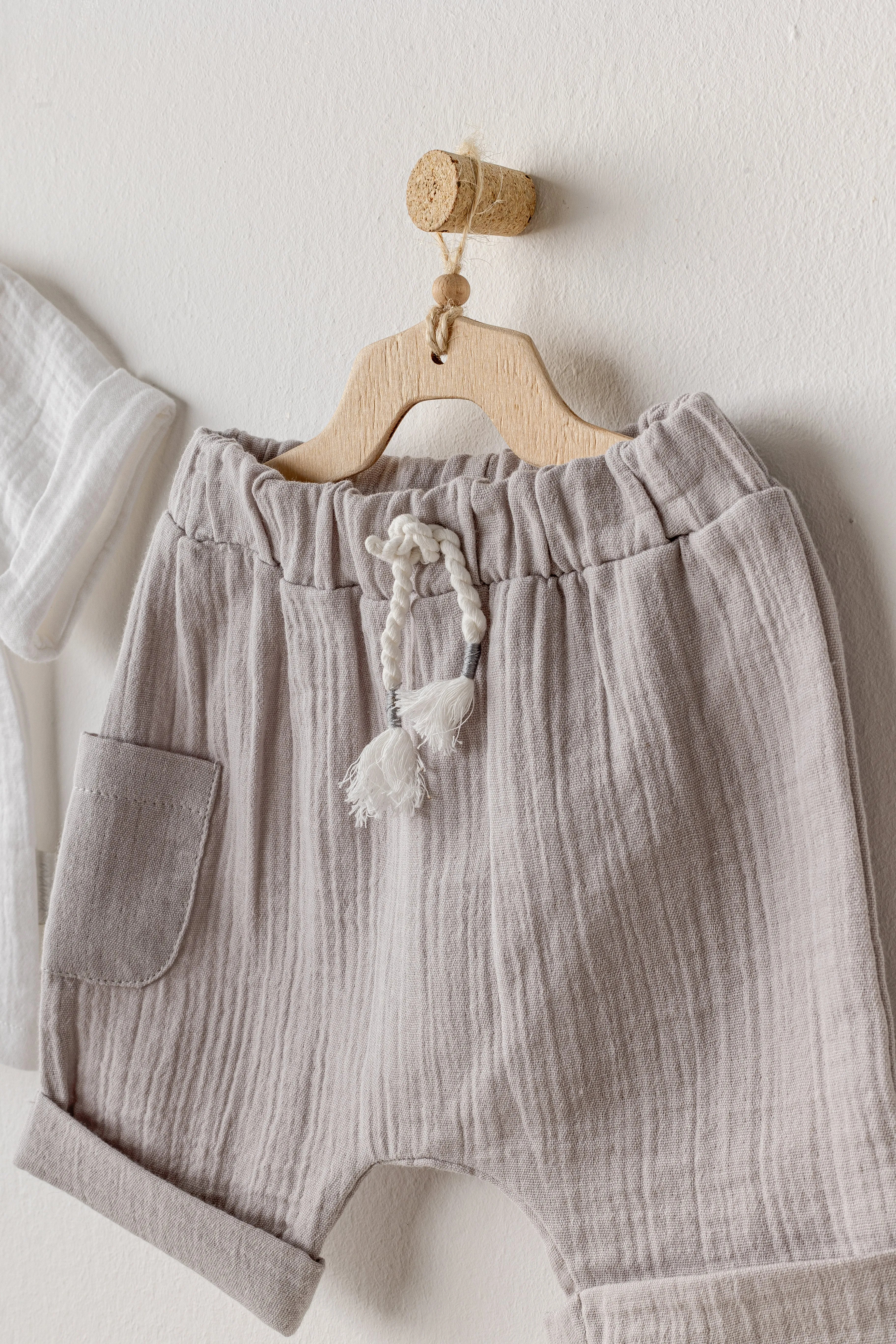 Grey Shorts Button Outfit