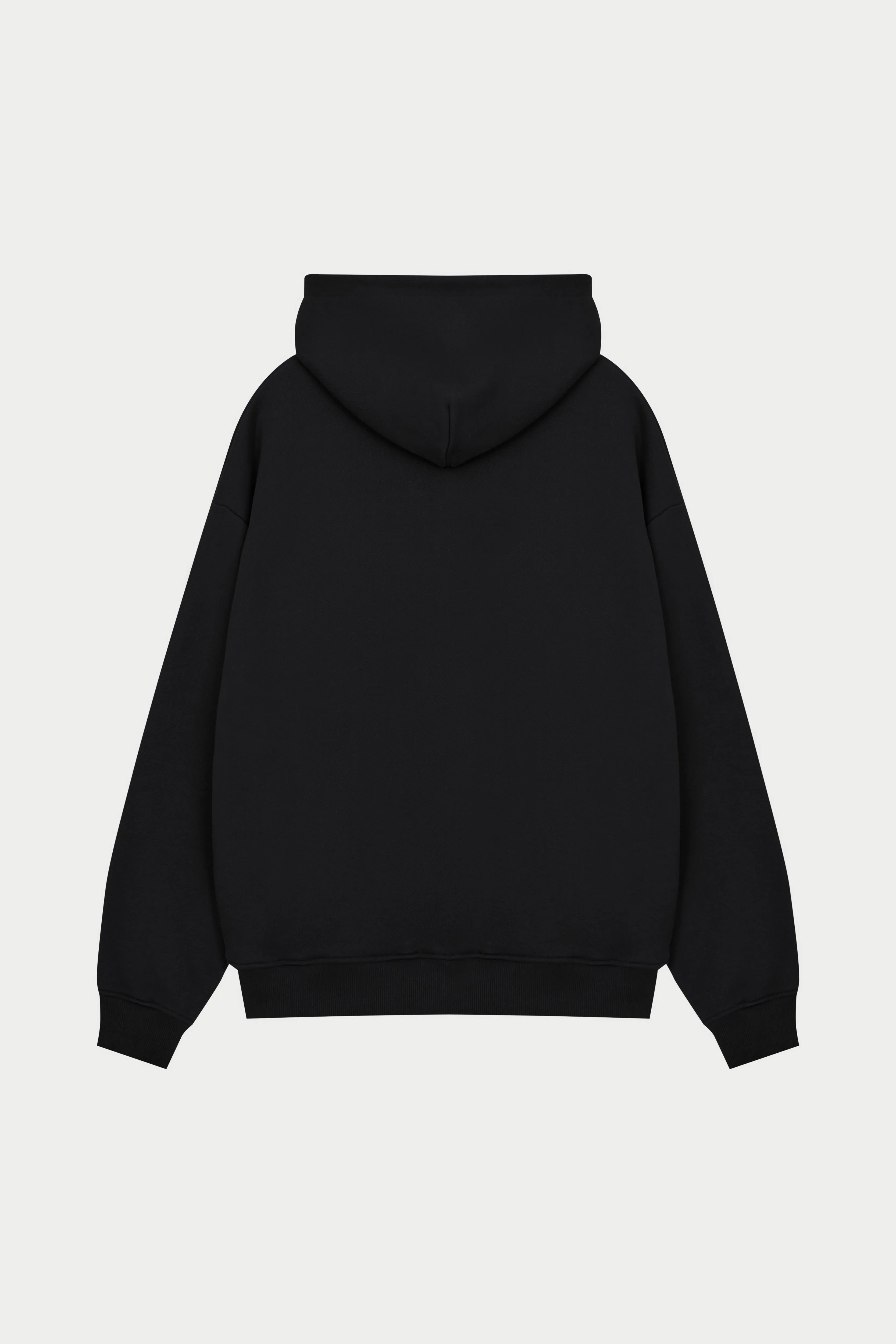 HEAVYWEIGHT EMBLEM APPLIQUE HOODIE - BLACK