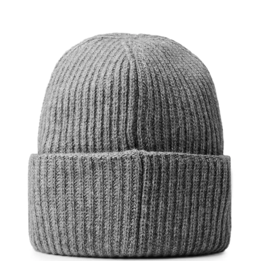 Kids Moncler Grey Embroidered Beanie