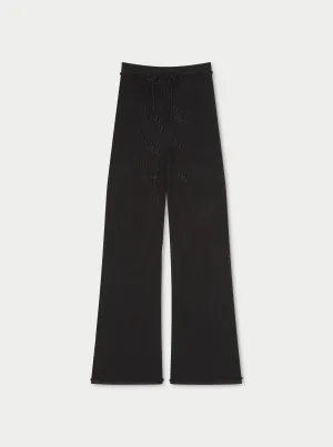 KNITTED TROUSERS - BLACK