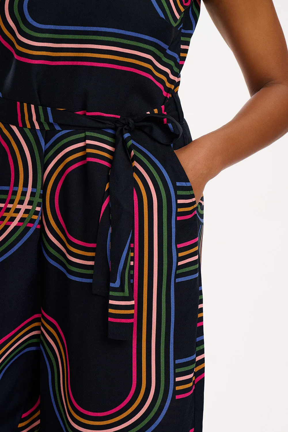 Lamiah Jumpsuit - Black. Retro Racer