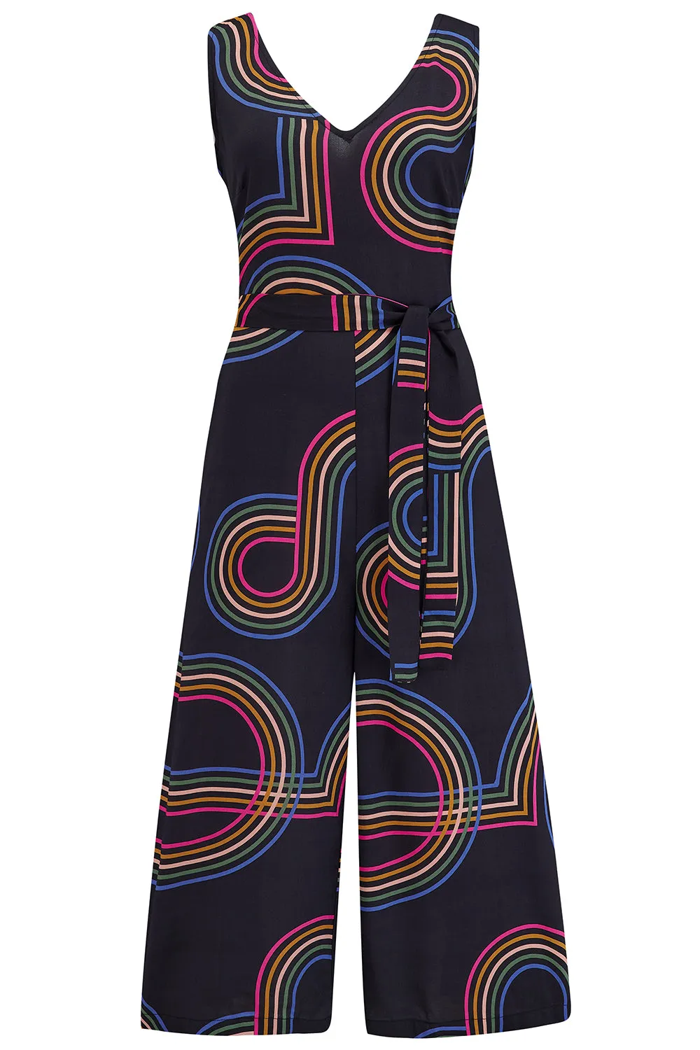 Lamiah Jumpsuit - Black. Retro Racer