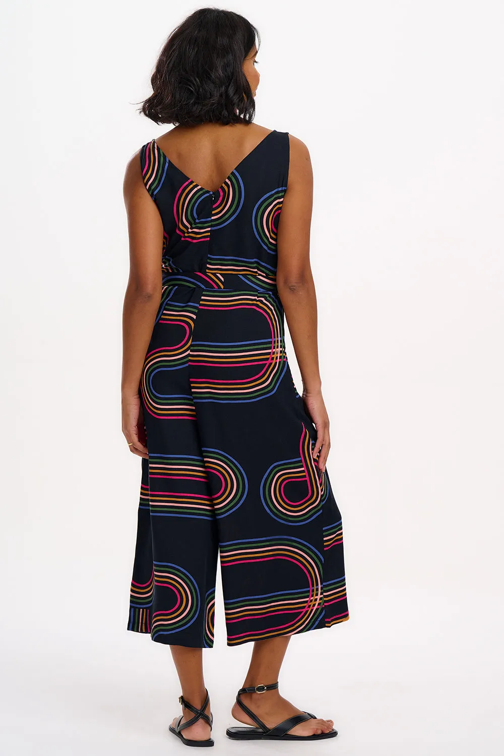 Lamiah Jumpsuit - Black. Retro Racer