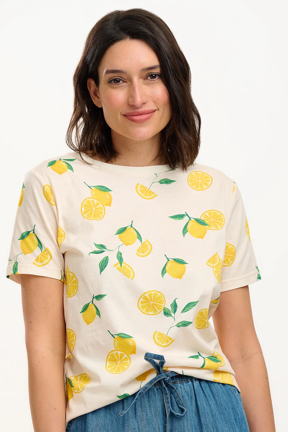 Maggie T-Shirt - Off-White. Lemon Drizzle