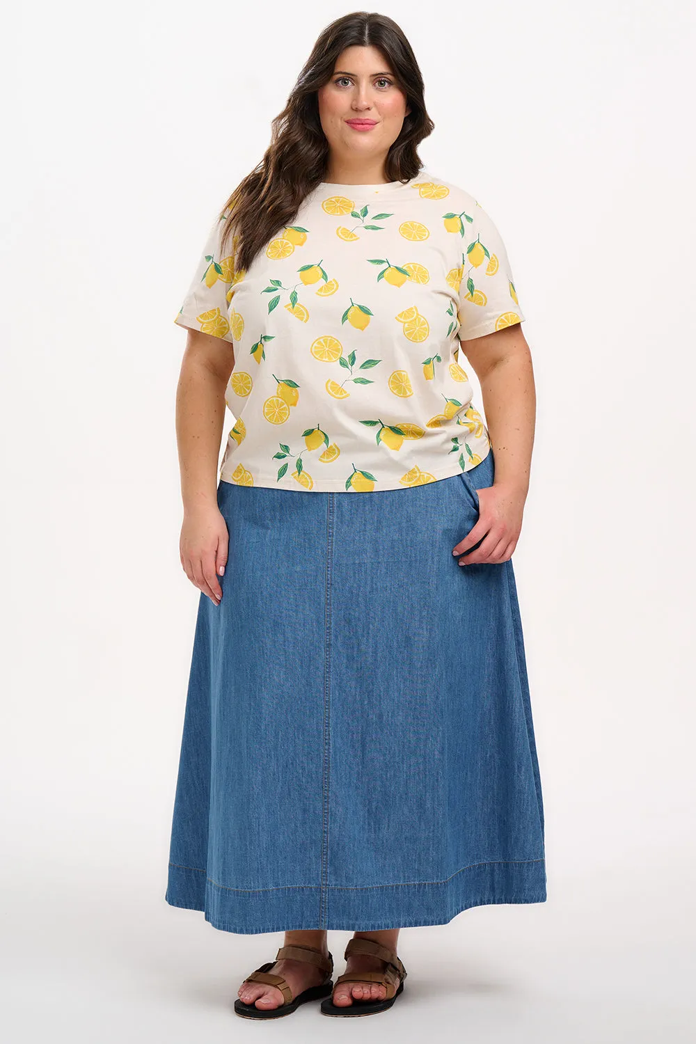 Maggie T-Shirt - Off-White. Lemon Drizzle