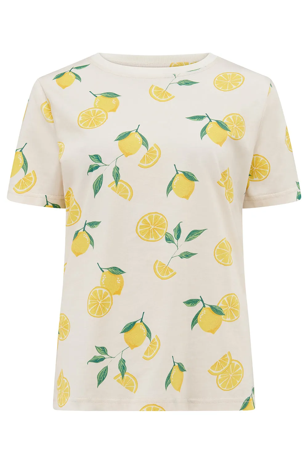 Maggie T-Shirt - Off-White. Lemon Drizzle