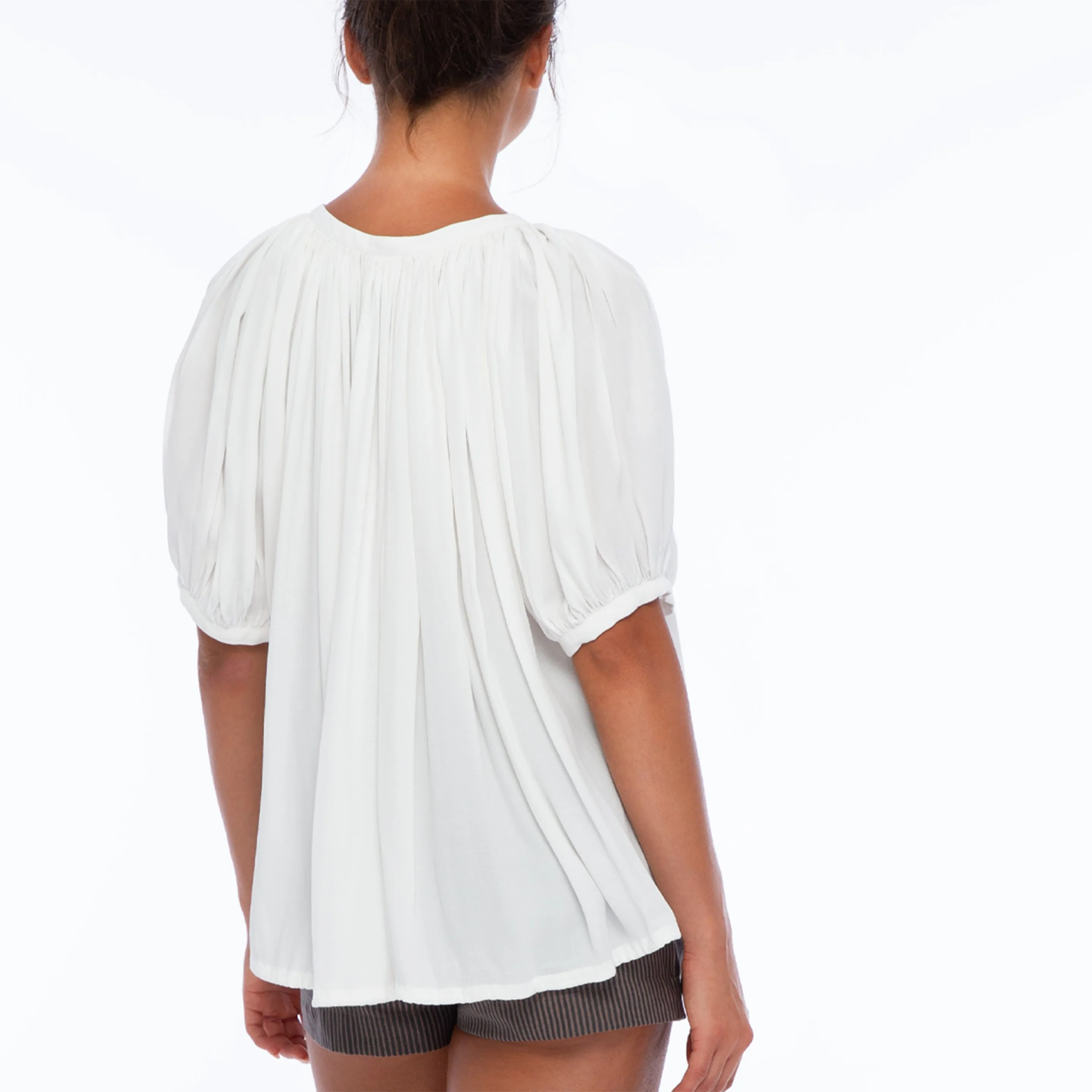 MARTHA BLOUSE QS | Rayon Fujette Crepe