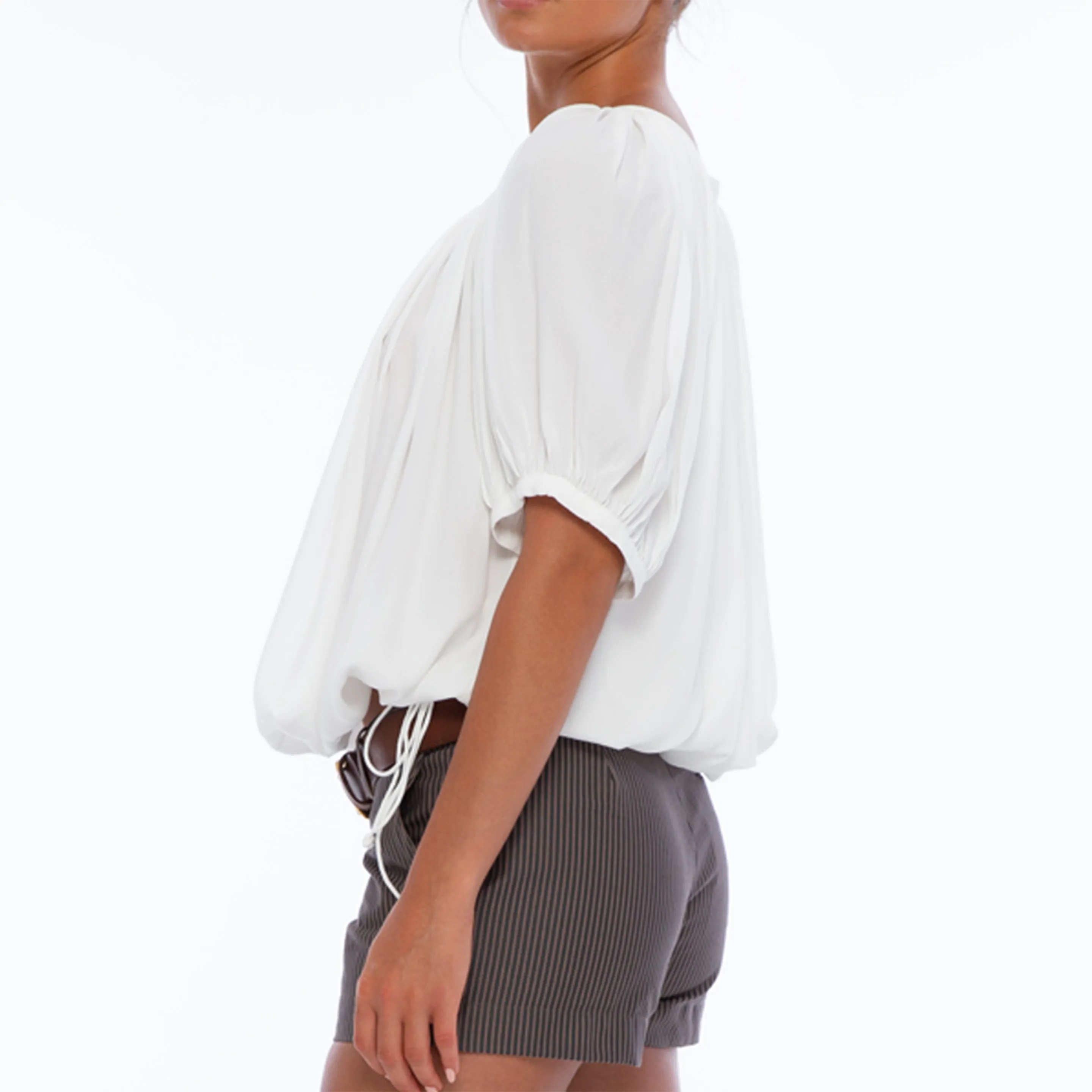 MARTHA BLOUSE QS | Rayon Fujette Crepe