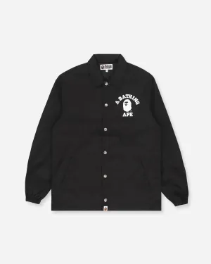 Men's College Coach Jacket Black