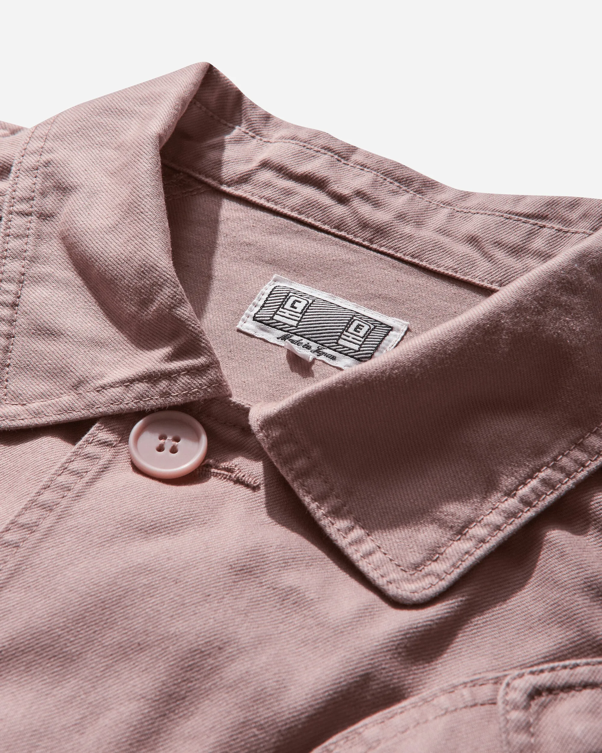 Men's Cutting Button Up Jacket Pink