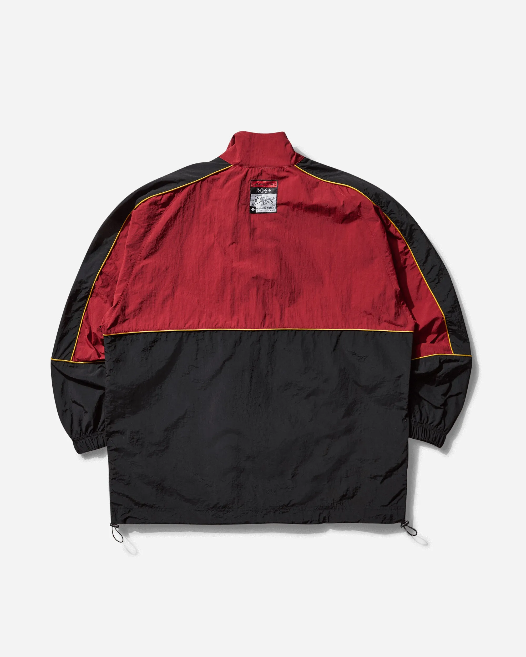Men's Lace Up Pullover Black Burgundy