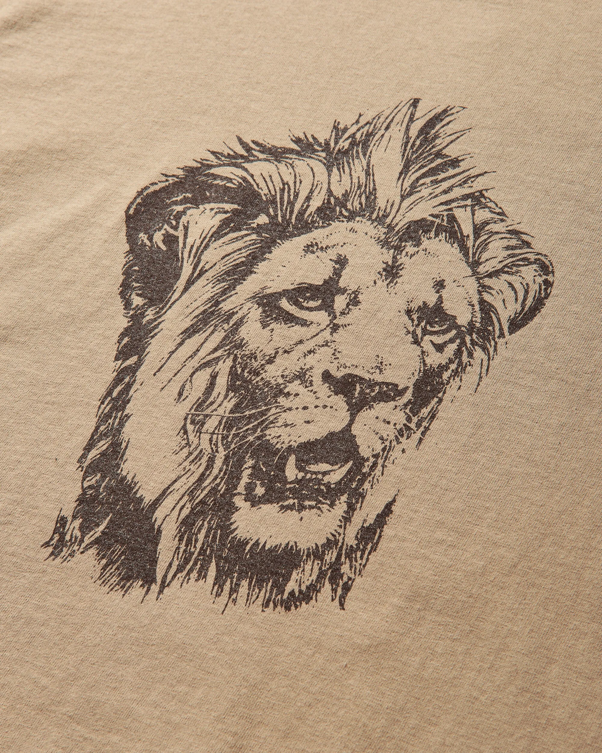 Men's Lion Head T-Shirt Sand