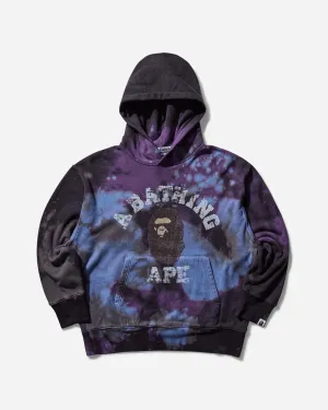 Men's Tie Dye College Hoodie Black