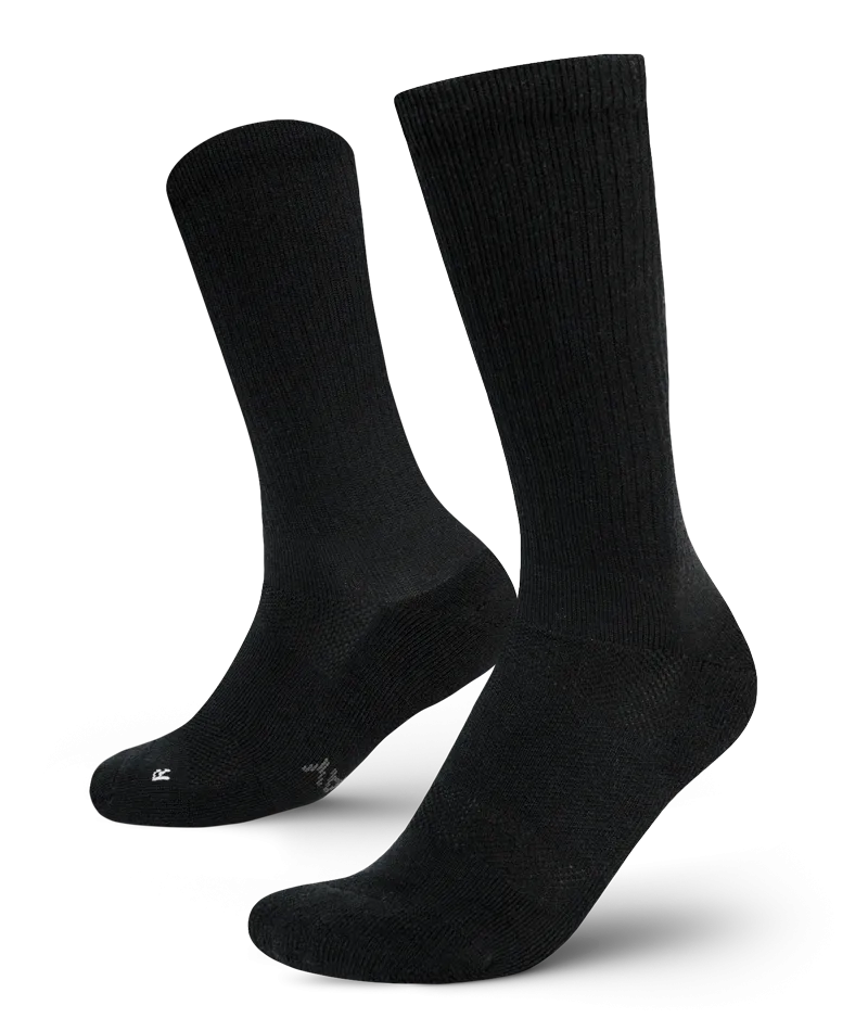 Merino Crew Socks Black