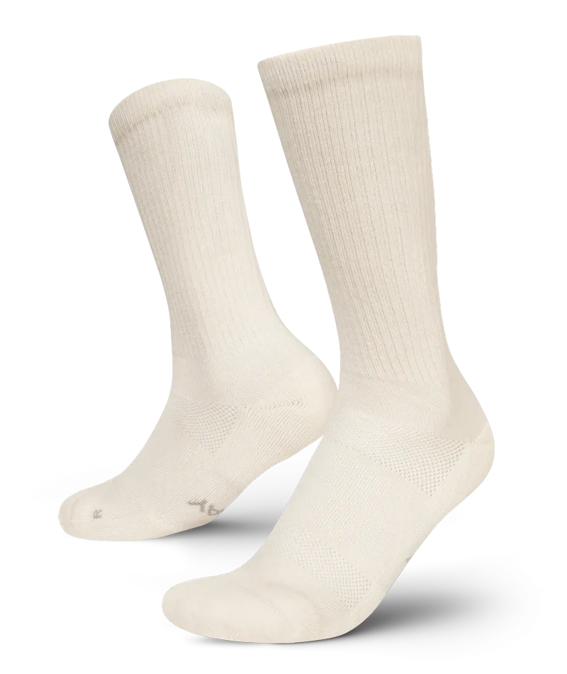 Merino Crew Socks Off White
