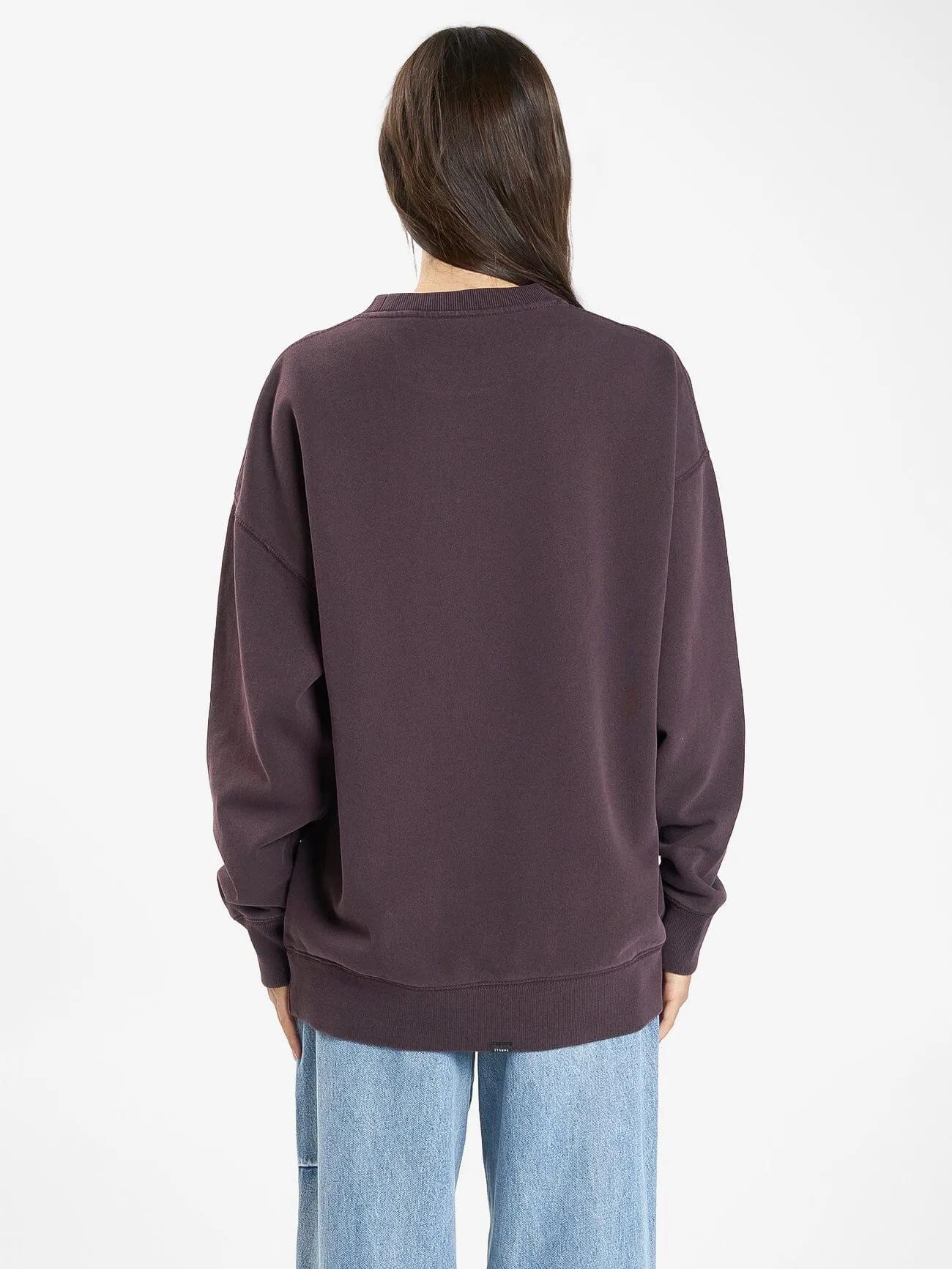 Minimal Thrills Slouch Crew - Deep Plum