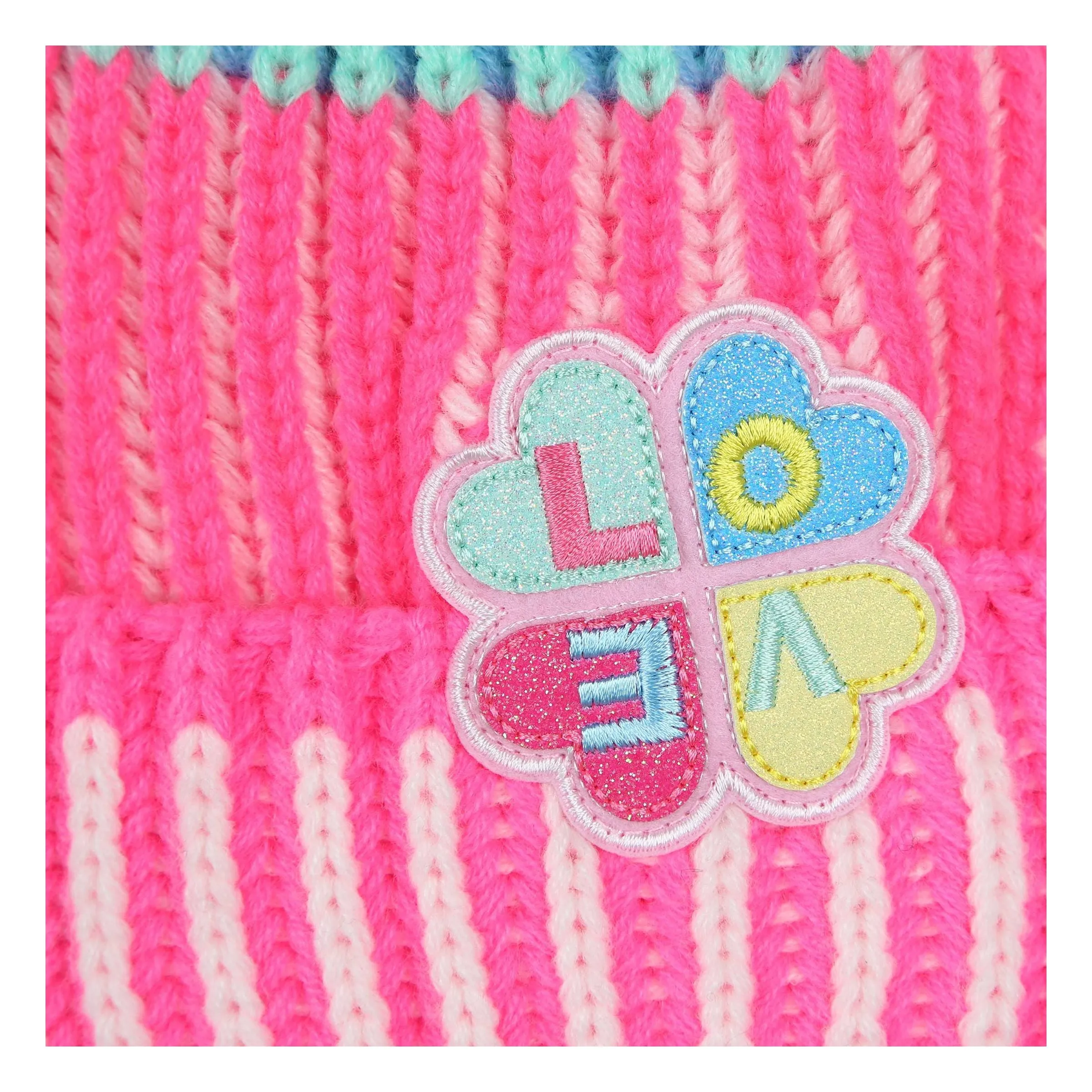 Multicolor Knitted Pom Beanie