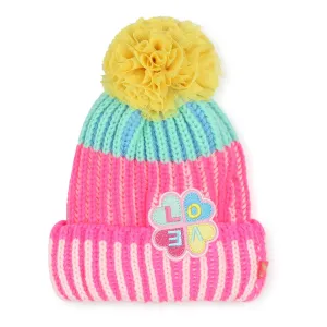 Multicolor Knitted Pom Beanie
