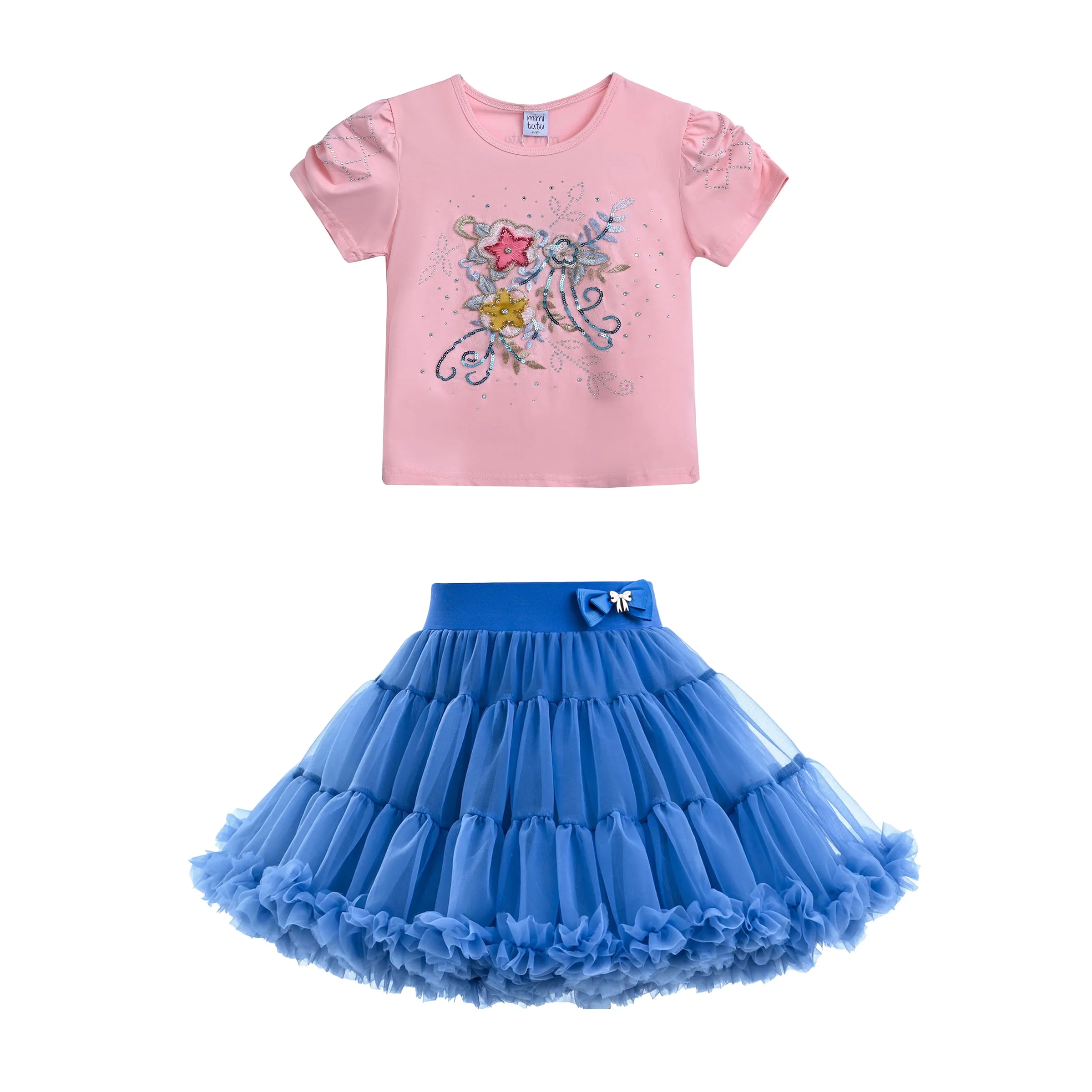 Multicolor Serene Flowers Skirt Outfit