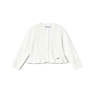 Natural Baby Ruffle Tricot Cardigan