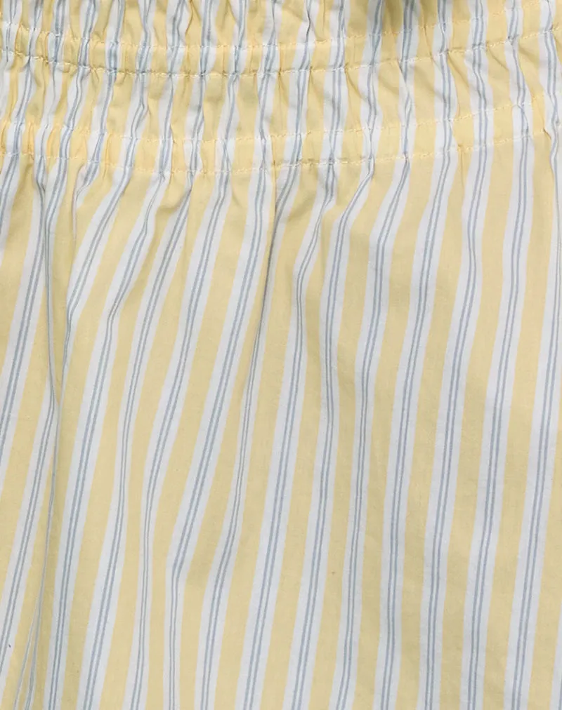 Nelesi Mini Skirt in Candy Stripe Yellow