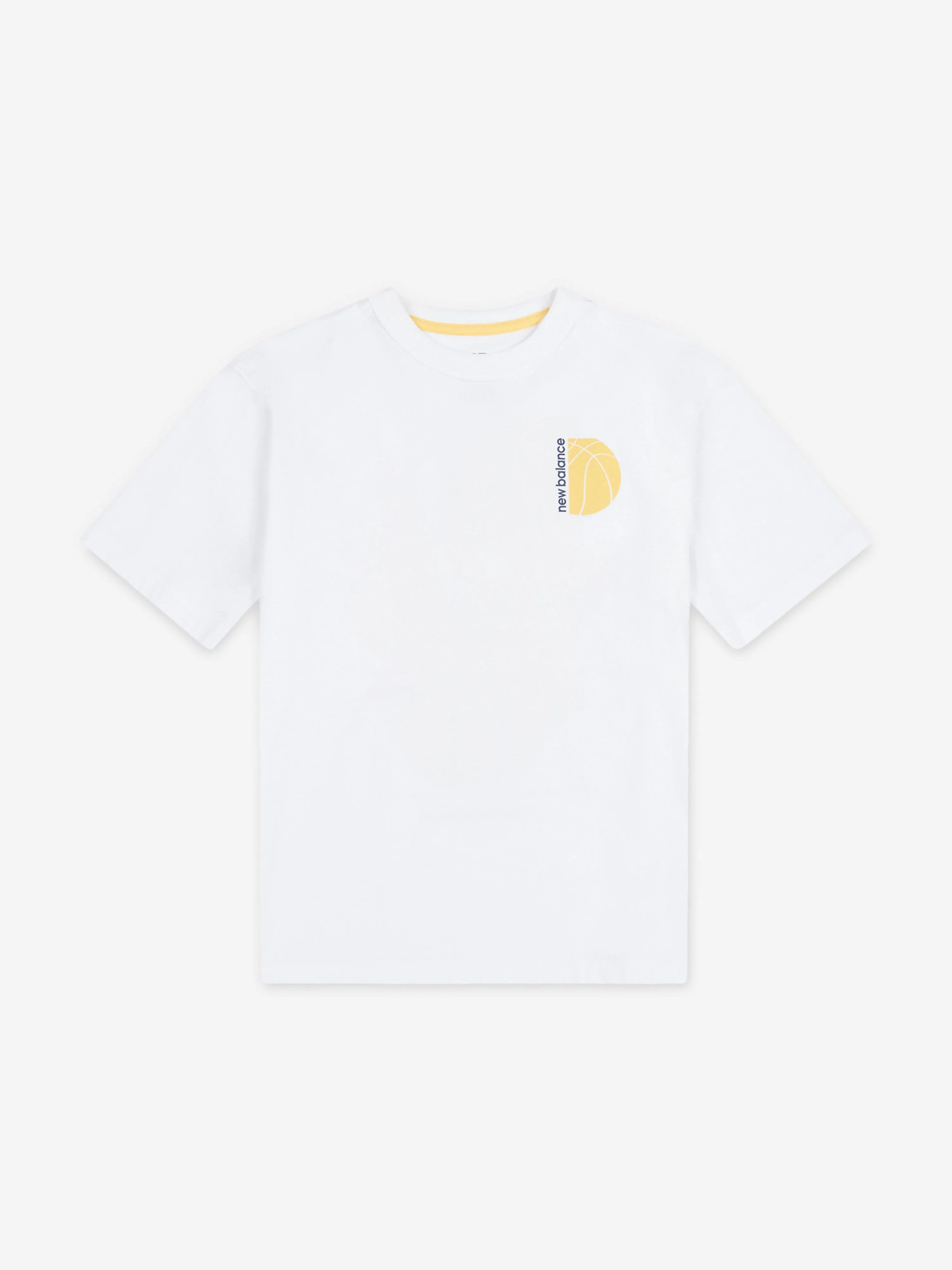 New Balance Boys Hoops Court Graphic T-Shirt in White